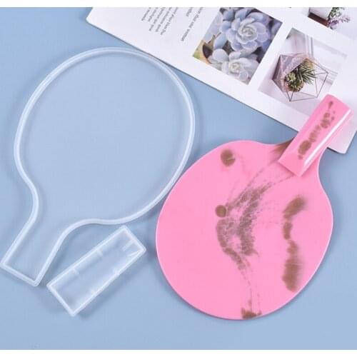DIY Ping Pong Racket Casting Silicone Mould Crafts Making Tools Crystal Epoxy Resin Mold
