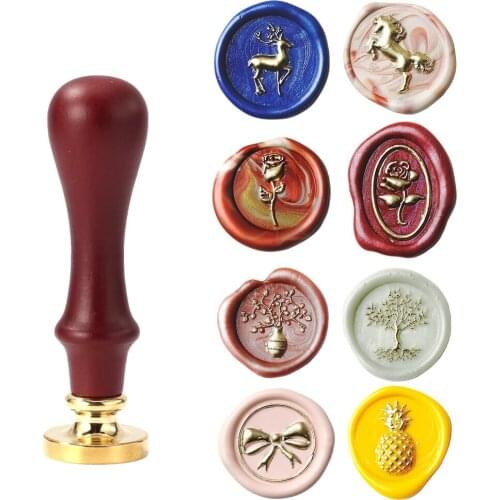 Special-shaped Embossed Copper Head Seal Retro Crafts Wax Seal Literary Series Hand Account Wedding Envelope Seal Wax Seal