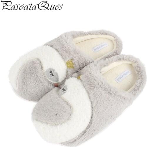 New Arrival Fashion Cute Swan Non-slip Flock Women Slippers Warm Comfortable Indoor Women Home Shoes Pasoataques Brand 1852