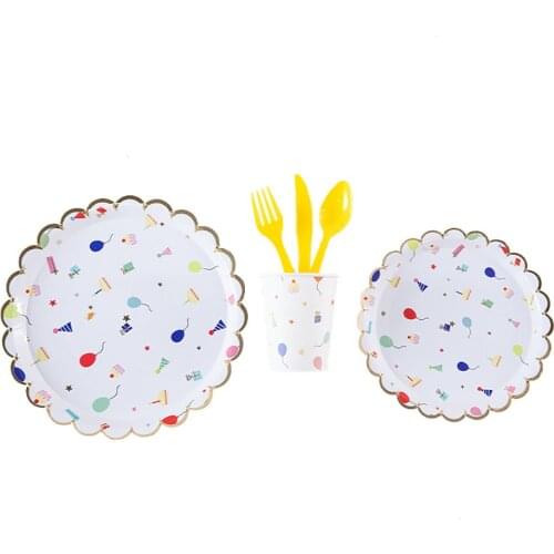 Childrens Day Party Theme Party Decoration Bronzing Paper Plates Paper Cup Wedding Decoration Birthday Party Decorations Kids