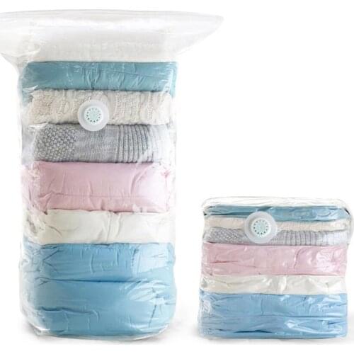 Vacuum Bag With Pump Clothe Storage Bag Luggage Travel Bags Space Saver Bag Save Wardrobe Space Airtight No Leak