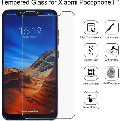 9H HD Tempered Glass for Xiaomi Pocophone F1 Screen Film Glass on Redmi 5 Plus 6 Pro Note 4 4X 5A Prime Glass for Note 5 Pro