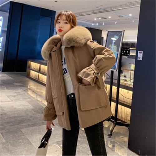 Plus Size 2XL Winter Womens Down Padded Coats Big Size Hooded Women Korean Loose Long Sleeve High Quality Padded Jacket 1008