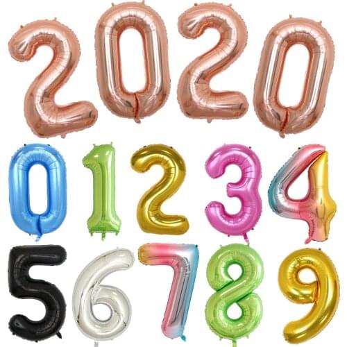 1PC 40inch Green Foil Number Balloons Figures Inflatable Balls Baby Shower Birthday Wedding Decoration Party Supplies