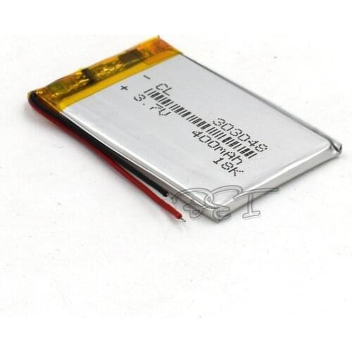 3.7V 303048 with protective plate 400mAh Rechargeable polymer lithium battery For PSP navigation Ebook core Li-ion Cell