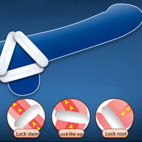 3Pcs Delay Ejaculation Cocks Ring Male Penis Erection Stretcher Extender Erotic Penis Rings Sex Toys for Men Adult Sex Product