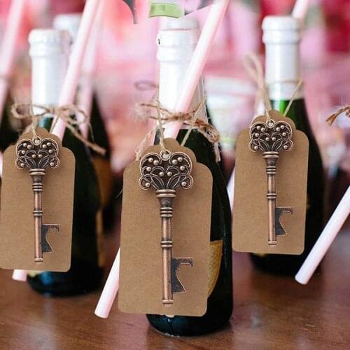 5 Vintage Styles Bottle Opener Key For Decoration Wedding Souvenir Pendant Easy Open Beer Can Opener Kichen Accessories