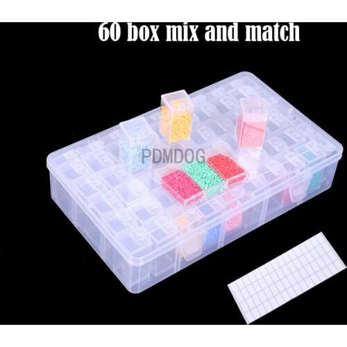 60 bottle Dismountable For Diamond Embroidery Accessories Diamond Painting Jewelry Storage Boxes Cross Stitch Storage Organizer