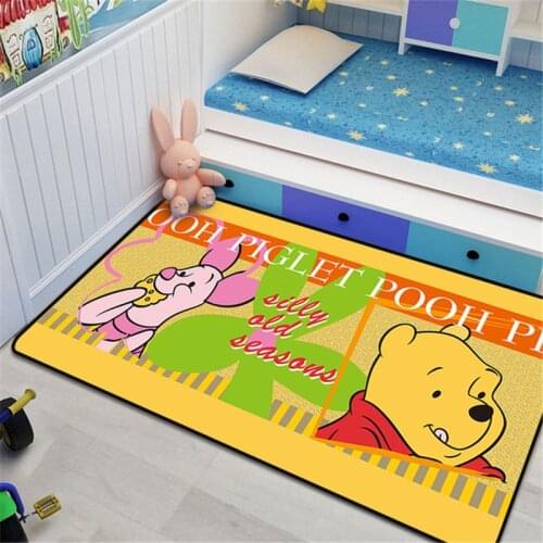 80x160cm Disney Baby Play Mat Winnie The Pooh Mickey Bathroom Children Carpet Hallway Doormat Anti - Slip Kitchen Mat Rug