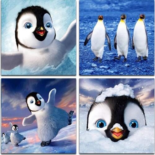 5D Diy Special Shaped Diamond Painting Penguin Animal Diamond Embroidery Lovely Diamond Mosaic Paintings Animal Home Decoration