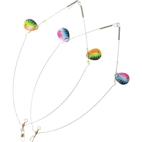 Sequins Spinner Bait Anti-tangled Fishing Lure Bait Dual Hooks for Pike Bass Trout