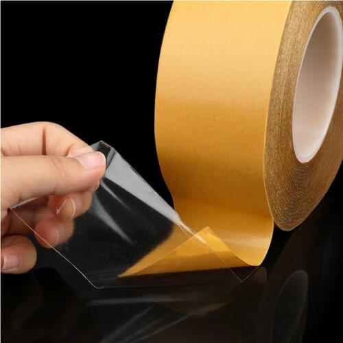50 Meter High Temperature Resistance PET Double Sided Tape No Trace Transparent Heat Resistant Strong Double-Sided Adhesive Tape
