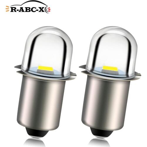 RUIANDSION 2 Pcs 2835SMD P13.5S PR2 Flashlight Bulb AC 3V 4.5V 6V 12V 18V Pure White 6000K Energy saving 2D 3D Torch LED 150Lm