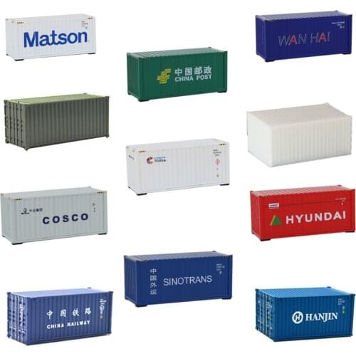 HO Scale 20 Feet Container Model 1:87 Train Accessories Simulation Train Scene Layout Building Model Kit