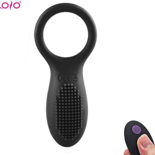OLO Cock Ring Sex Penis Adult Sex Toy for Couple Vibrating USB Penis Ring Delay Premature Ejaculation Lock Fine Ring Sex Toy