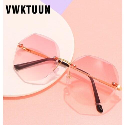 VWKTUUN Round Sunglasses Women Oversized UV400 Goggles Vintage Sun glasses Driving Womens Glasses Big Lunette de soleil femme
