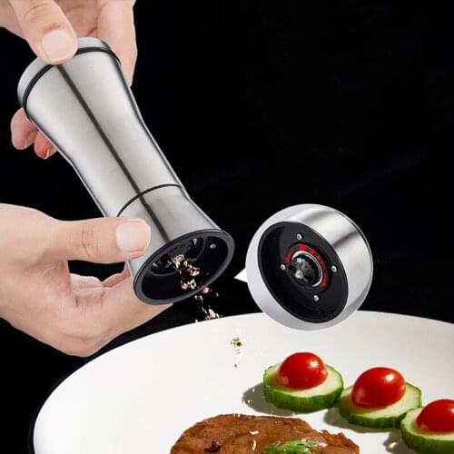 Pepper grinder grain mill flour mill Pepper grinder Stainless steel household grinding bottle spice grinder salt grinder