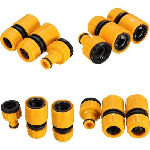 3pcs/lots 1/2" 3/4" Garden Water Hose Pipe Fitting Set Quick Tap Connector Adaptor