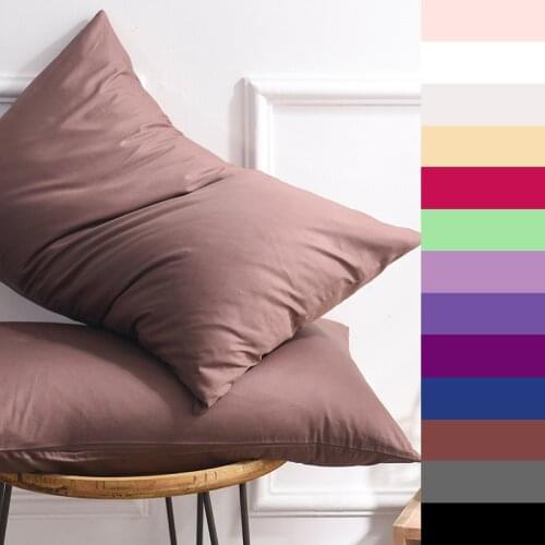 Custom Pillow case 70*70 Pure Cotton Luxury Solid Pillowcase 50*70 50*75 Decorative Pillow Cover Bedding for Hotel Coffee