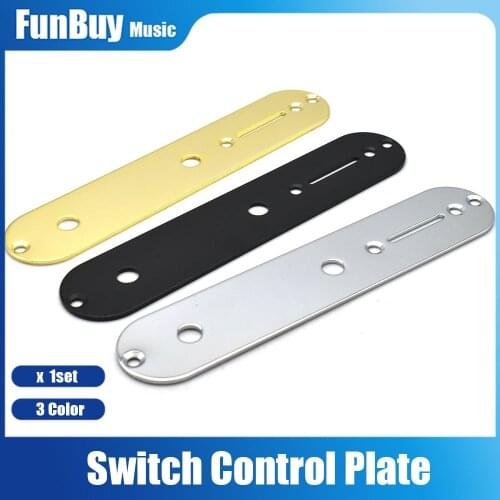 Zinc Alloy Electric Guitar Bridge Switch Control Plate for TL Electric Guitar Replacements Balck/Gold/Chrome