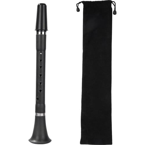 Mini Bb B Flat Clarinet Pocket Clarionet Woodwind Instrument with Carrying Bags for Beginners Practice 38 * 6.5 * 6.5cm