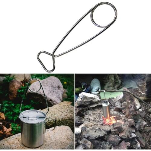 Hanging Pot Hanging Hooks Water Cup Hooks Outdoor Gadgets Camping Cookware Stainless Steel Open Fish Mouth Fishing