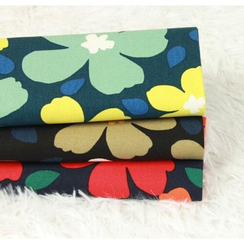 Print, Handmade DIY Bag Garment Cloth Half Yard Thicken Cotton Fabric with Cartoon Little Flower Material 100% Cotton Plain SMTA