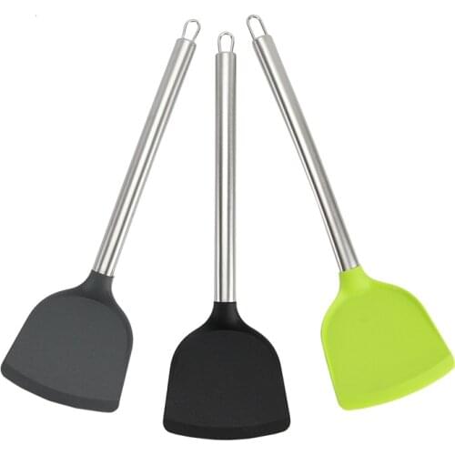 Multicolored Non-stick Cooking Turners Spatula Heat-Resistant Spoon Scoop Turner Flexible Kitchen Cooking Tools