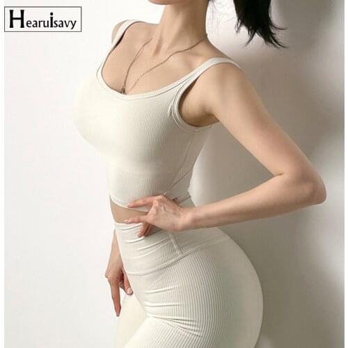 Ribbed Shockproof Gathered Yoga Sports Underwear Womens Fitness Running Tight Bra Athletics Training Tops Sport Vest