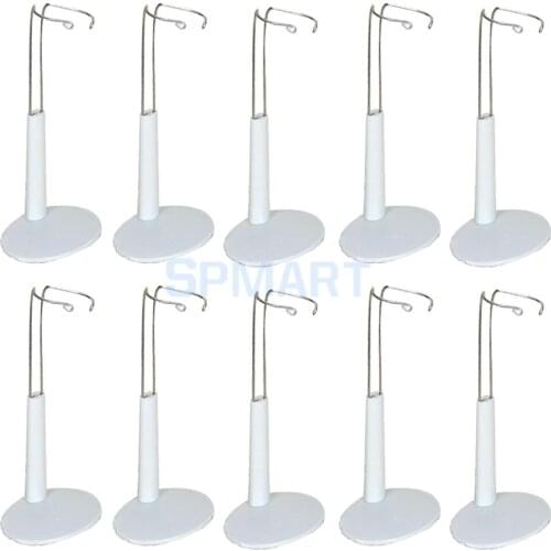 10x White Adjustable C-Type Doll Stand Support Up Props Mannequin Model Display Holder 20-25cm for /Teddy Bear Accessories