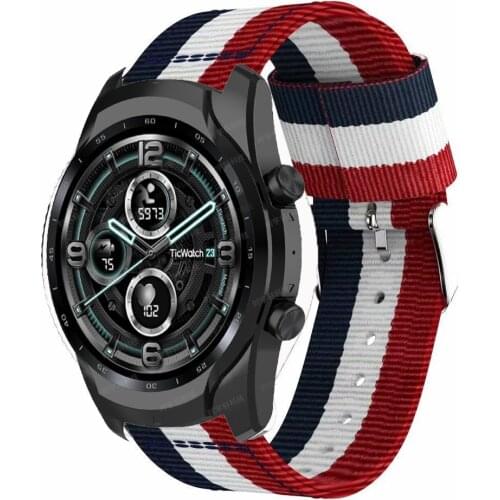 20MM 22MM Strap For Ticwatch Pro 2020/Pro 3 GPS/E2/S2/GTX Smart Watch Band Nylon Straps For TicWatch E Tic Watch 2 C2 Correa