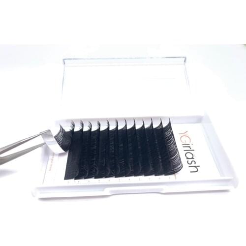 Ygirlash Classic Volume Faux Mink Cilia Lash Regular Individual 16mm 17mm 18mm 19mm 20mm Long Eyelash Extensions