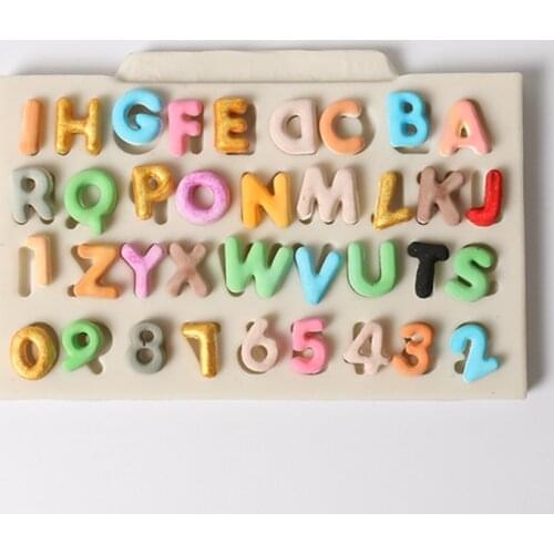 DIY Letters and Numbers Cookie Biscuit silicone Cake Mold Baking Sugarcraft Cake Decorating Tools Fondant Kitchen Tools