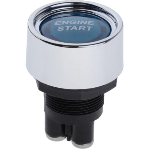 Dc 12v 50a Blue Light Switch Push Start Ignition Switch Fits for Racing Sport OFF-(ON) Momentary Switch