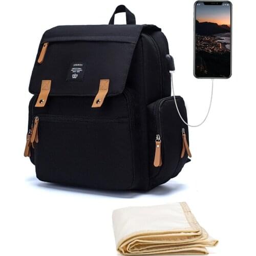 USB Waterproof Charger Diaper Backpack Bag Maternity USB Nursing Bag Universal Large Woman Travel Baby Organizer Stroller Bags