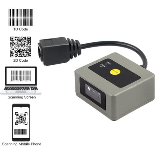 Aibecy 1D/2D/QR Embedded Barcode Scanner Self-Induction Module Scanner USB Connection for Mobile Payment Gate Machine Tickets