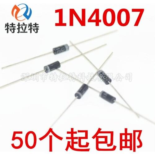 100PCS 1N4007 1N5819 1N4001 UF4007 FR107 FR157 FR207 1N4004 1N4937 HER107 RL207 1N5817 1N5399 DO-41 Rectifier Diode