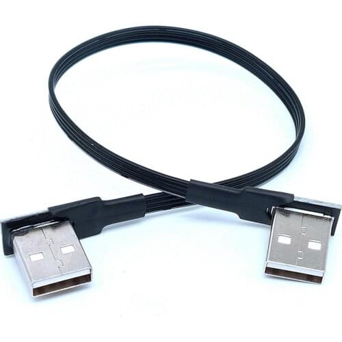 10cm USB 2,0 Rechts/Links/Oben/Unten Winkel 90 Grad Extension Kabel Stecker Auf stecker Adapter kabel USB Kabel 0,2 M