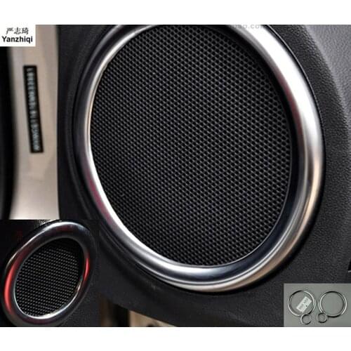 4pcs/lot Car stickers ABS material Door audio interior bright box Audio decorative ring for 2013-2018 Volkswagen VW Beetle