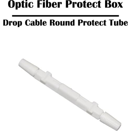 400 Pieces Drop Fiber Protect Tube Round Optical FTTH Ethernet Networking Heat Shrinkable Protection