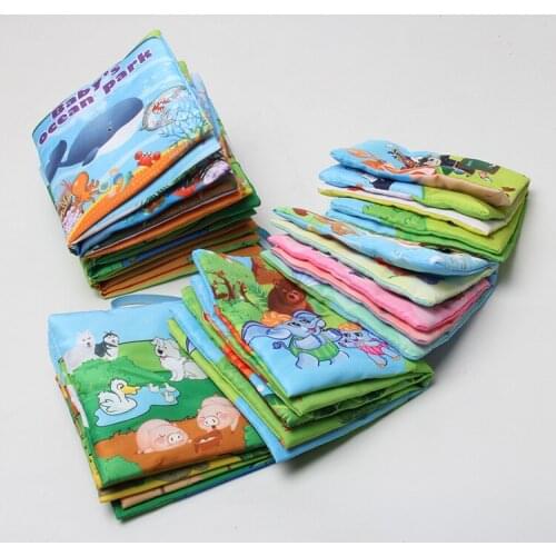 6pcs Books For Baby Toys Learning Educational Brinquedos Anime Sensory Book Environmental Safe Toys Soft Fabric Reading Book