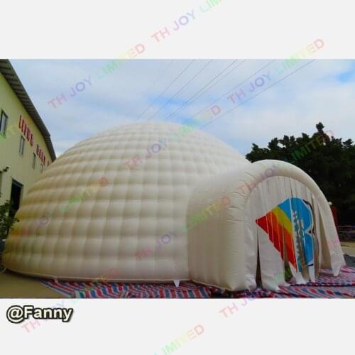 8m/10m/13m White giant inflatable igloo dome tent inflatable Bubble Lodge marquee tent for sale