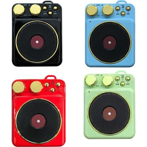 Mini V5.0 Bluetooth Speaker, Button Metal 3W Portable Vintage Wireless Rechargeable High Definition Loud Volume Audio Speaker