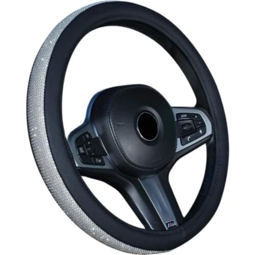 Bling Steering wheel cover for girl car handle cover interior decoration with drill cover Universal for 37-38cm