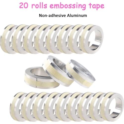 CIDY for Non-Adhesive Aluminum Tapes Compatible DYMO 3D 31000 12mm*4.8m Embossing Label Tapewriter for Dymo M1011