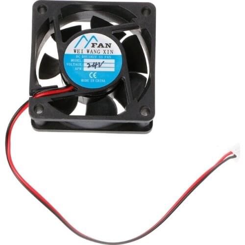 DC 12V 24V 2-Pin Cooler Brushless PC CPU Case Cooling Fan 60mm-60mm-25mm Dropshipping