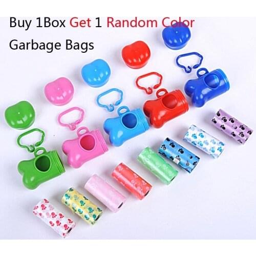 Holder Pet Garbage Dispenser Dog Bone Case Up Shape Bags Waste Box Poo Clean