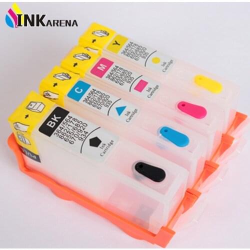 INKARENA Compatible Cartridge Replacement For HP670 670 Deskjet 3525 4615 4625 5525 6525 Refillable ink cartridge Reset Chip