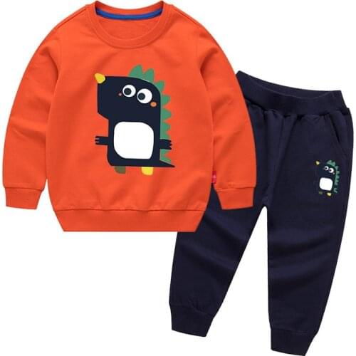ZWY1199 New Spring Autumn Boys Girls Clothes Children Letter T-shirt Pants 2Pcs/sets Toddler Fashion Costume Kids Tracksuits