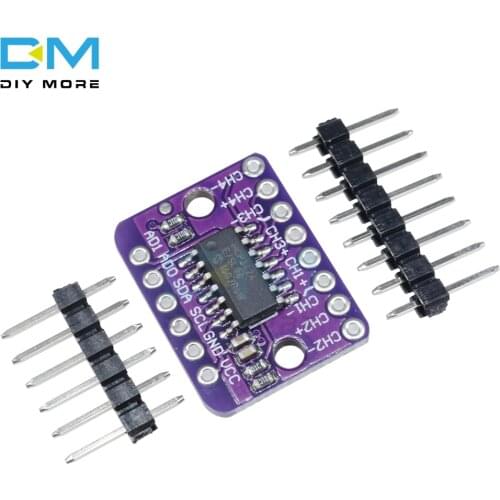 MCP3424 Digital ADC 4CH 4 Way 4 Channel Conversion IIC I2C Module For Raspberry Pi for Arduino High Accuracy 2.7 - 5.5V Board